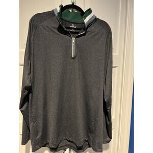 Vuga Mens Gray/Green Quarter Zip Medium